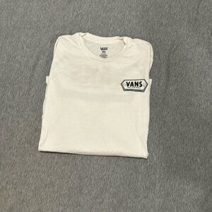 Mens White Vans Long Sleeve T-Shirt